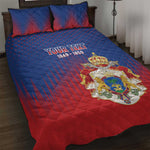 Personalized Anpi an Ayiti Quilt Bed Set Imperial Coat Of Arms Flag Style