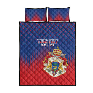 Personalized Anpi an Ayiti Quilt Bed Set Imperial Coat Of Arms Flag Style