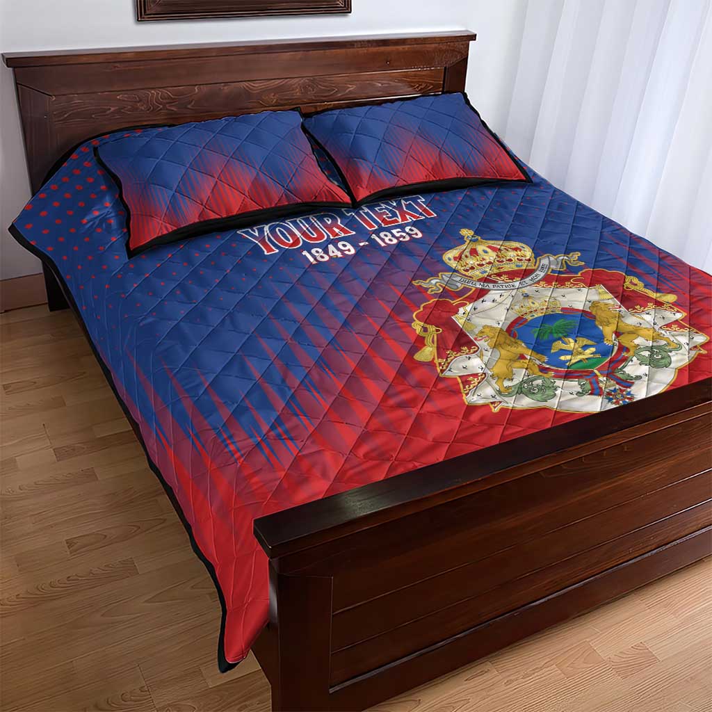 Personalized Anpi an Ayiti Quilt Bed Set Imperial Coat Of Arms Flag Style