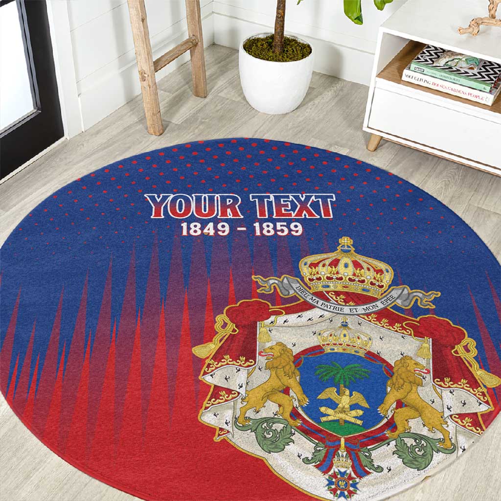 Personalized Anpi an Ayiti Round Carpet Imperial Coat Of Arms Flag Style