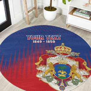Personalized Anpi an Ayiti Round Carpet Imperial Coat Of Arms Flag Style