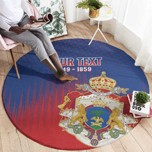 Personalized Anpi an Ayiti Round Carpet Imperial Coat Of Arms Flag Style