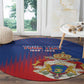 Personalized Anpi an Ayiti Round Carpet Imperial Coat Of Arms Flag Style