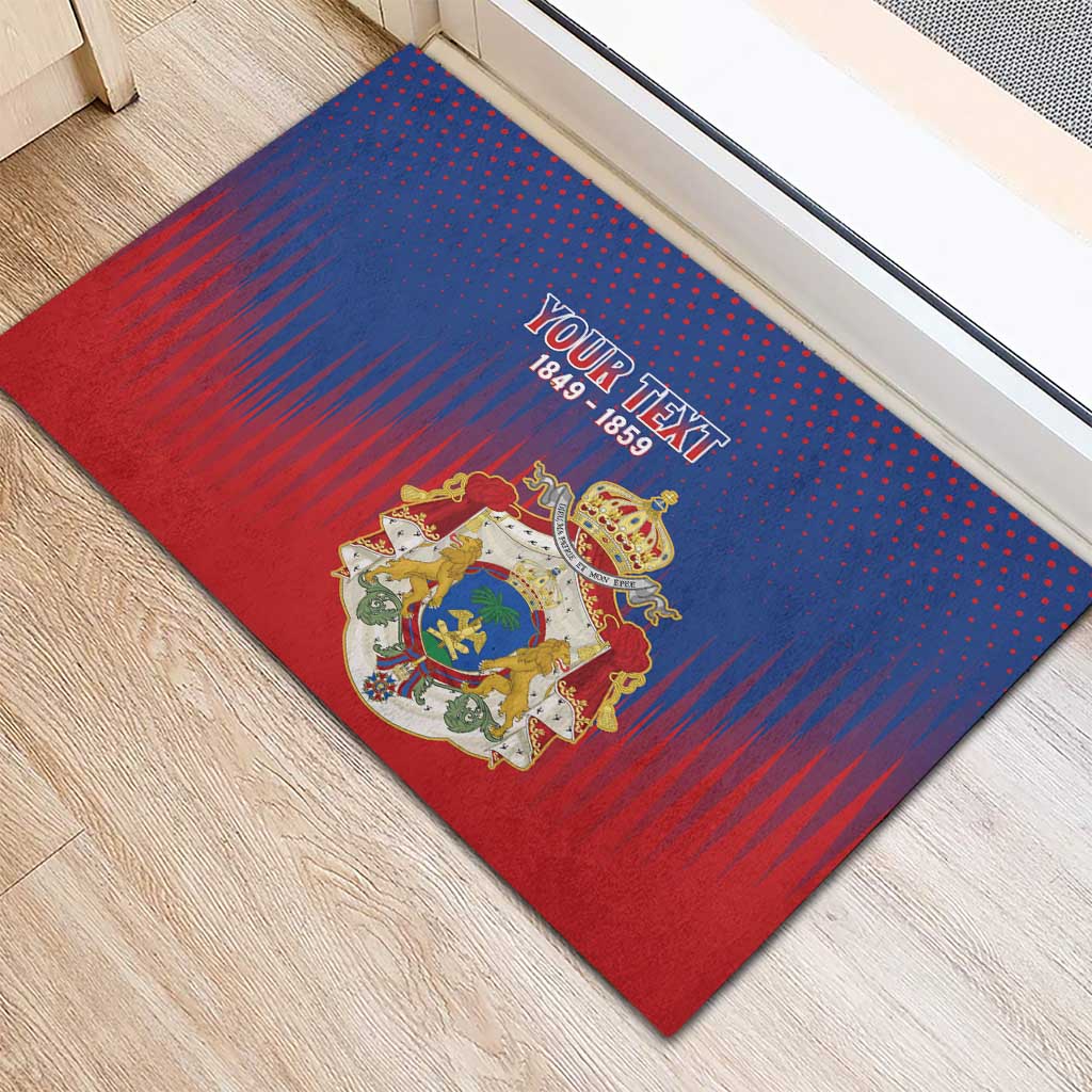 Personalized Anpi an Ayiti Rubber Doormat Imperial Coat Of Arms Flag Style