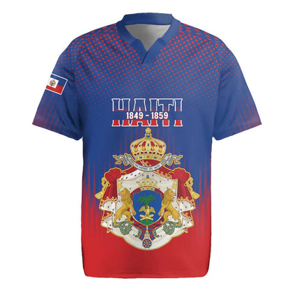 Personalized Anpi an Ayiti Rugby Jersey Imperial Coat Of Arms Flag Style