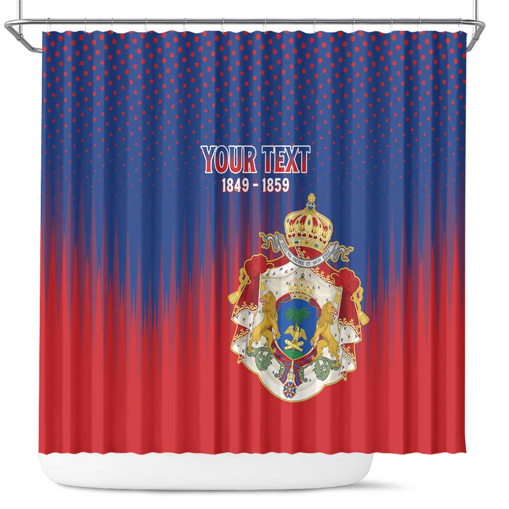 Personalized Anpi an Ayiti Shower Curtain Imperial Coat Of Arms Flag Style