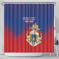 Personalized Anpi an Ayiti Shower Curtain Imperial Coat Of Arms Flag Style