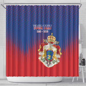 Personalized Anpi an Ayiti Shower Curtain Imperial Coat Of Arms Flag Style