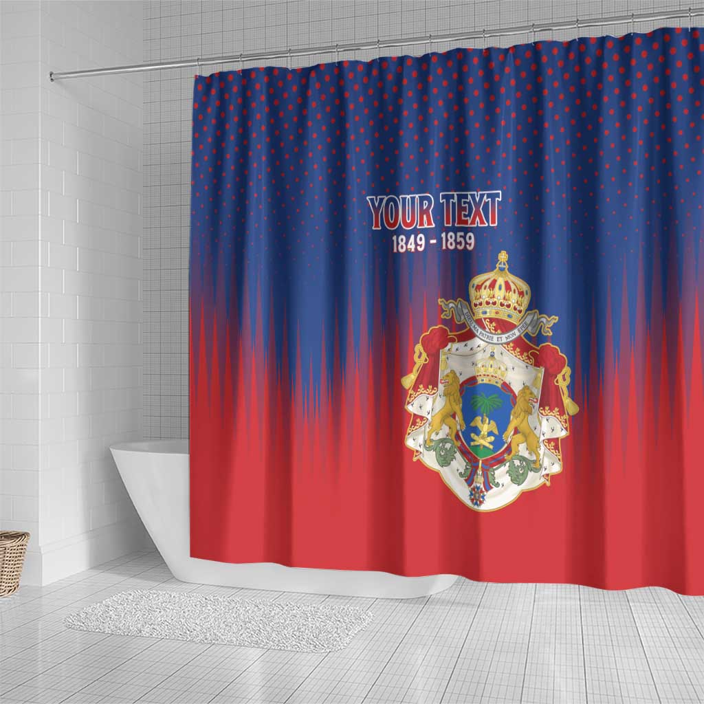 Personalized Anpi an Ayiti Shower Curtain Imperial Coat Of Arms Flag Style