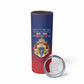 Personalized Anpi an Ayiti Skinny Tumbler Imperial Coat Of Arms Flag Style