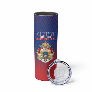 Personalized Anpi an Ayiti Skinny Tumbler Imperial Coat Of Arms Flag Style