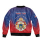 Personalized Anpi an Ayiti Sleeve Zip Bomber Jacket Imperial Coat Of Arms Flag Style