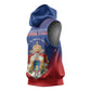 Personalized Anpi an Ayiti Sleeveless Hoodie Imperial Coat Of Arms Flag Style - African Pride