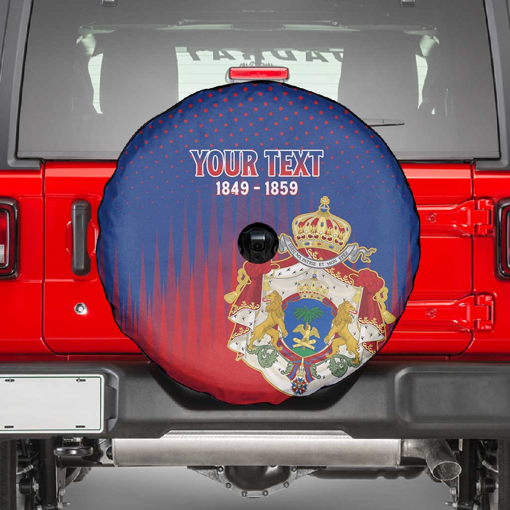 Personalized Anpi an Ayiti Spare Tire Cover Imperial Coat Of Arms Flag Style