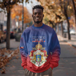 Personalized Anpi an Ayiti Sweatshirt Imperial Coat Of Arms Flag Style
