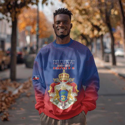 Personalized Anpi an Ayiti Sweatshirt Imperial Coat Of Arms Flag Style