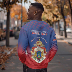 Personalized Anpi an Ayiti Sweatshirt Imperial Coat Of Arms Flag Style