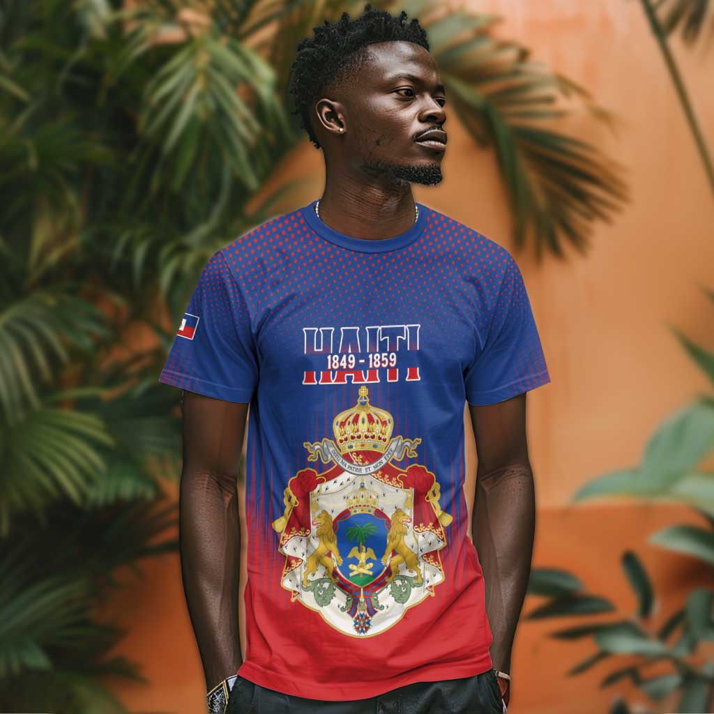 Personalized Anpi an Ayiti T shirt Imperial Coat Of Arms Flag Style