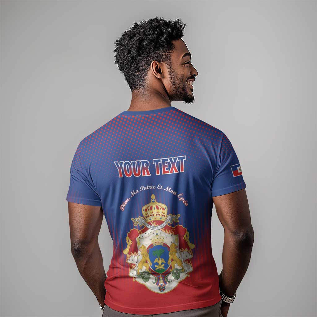 Personalized Anpi an Ayiti T shirt Imperial Coat Of Arms Flag Style