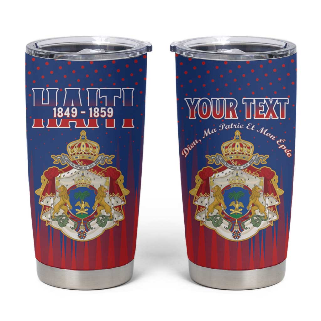Personalized Anpi an Ayiti Tumbler Cup Imperial Coat Of Arms Flag Style