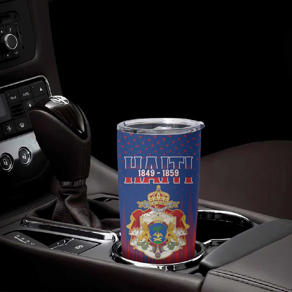 Personalized Anpi an Ayiti Tumbler Cup Imperial Coat Of Arms Flag Style