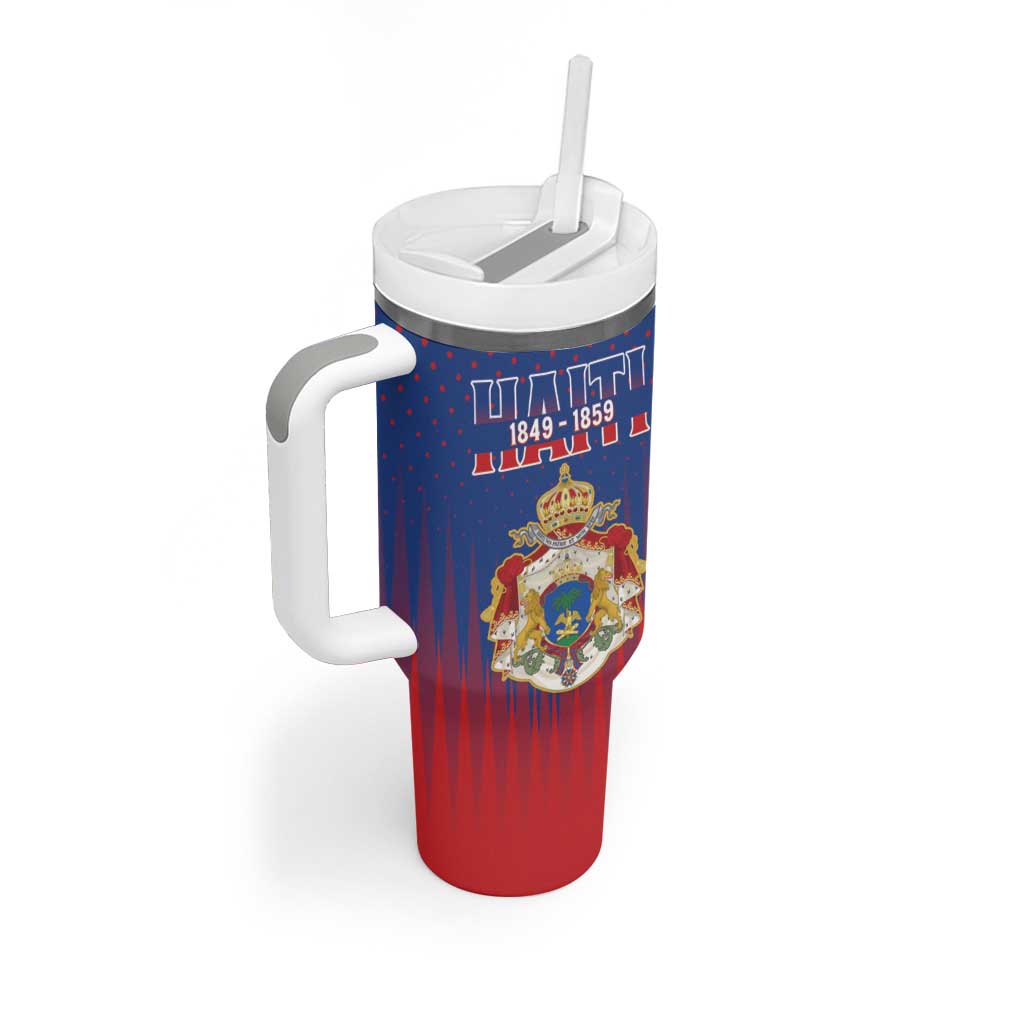 Personalized Anpi an Ayiti Tumbler With Handle Imperial Coat Of Arms Flag Style