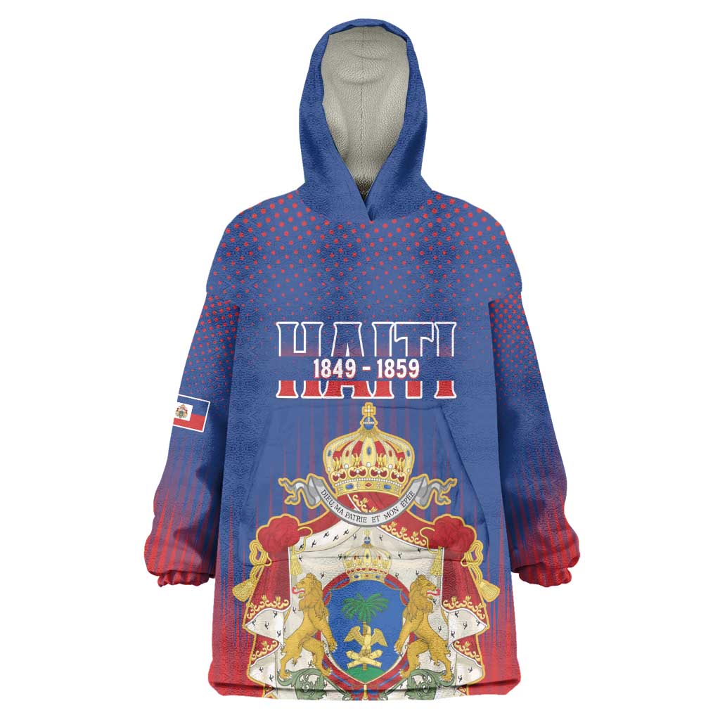Personalized Anpi an Ayiti Wearable Blanket Hoodie Imperial Coat Of Arms Flag Style