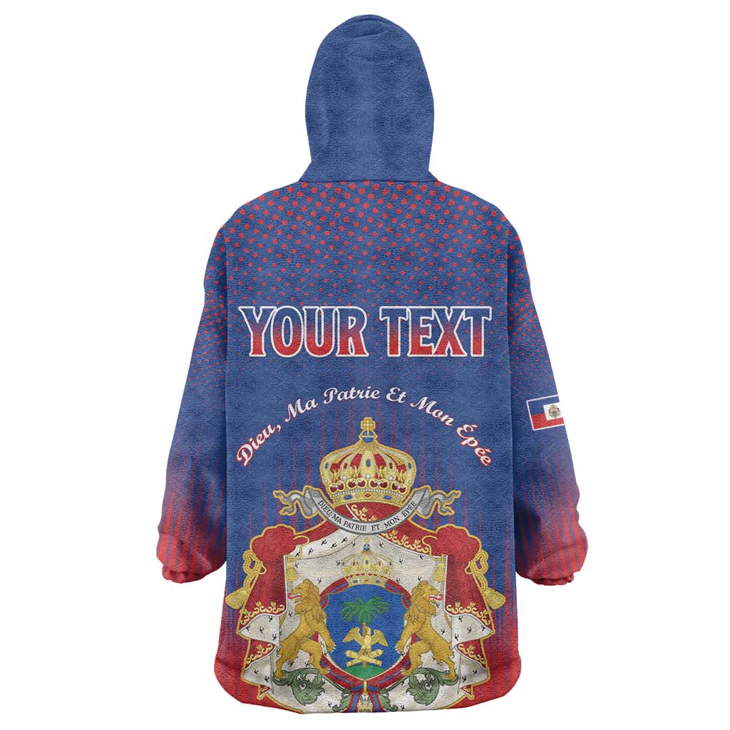 Personalized Anpi an Ayiti Wearable Blanket Hoodie Imperial Coat Of Arms Flag Style