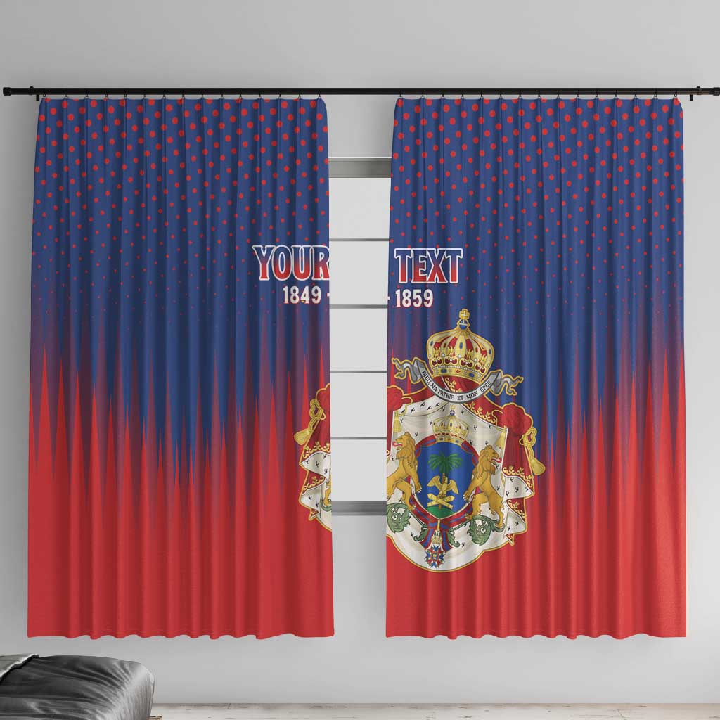 Personalized Anpi an Ayiti Window Curtain Imperial Coat Of Arms Flag Style