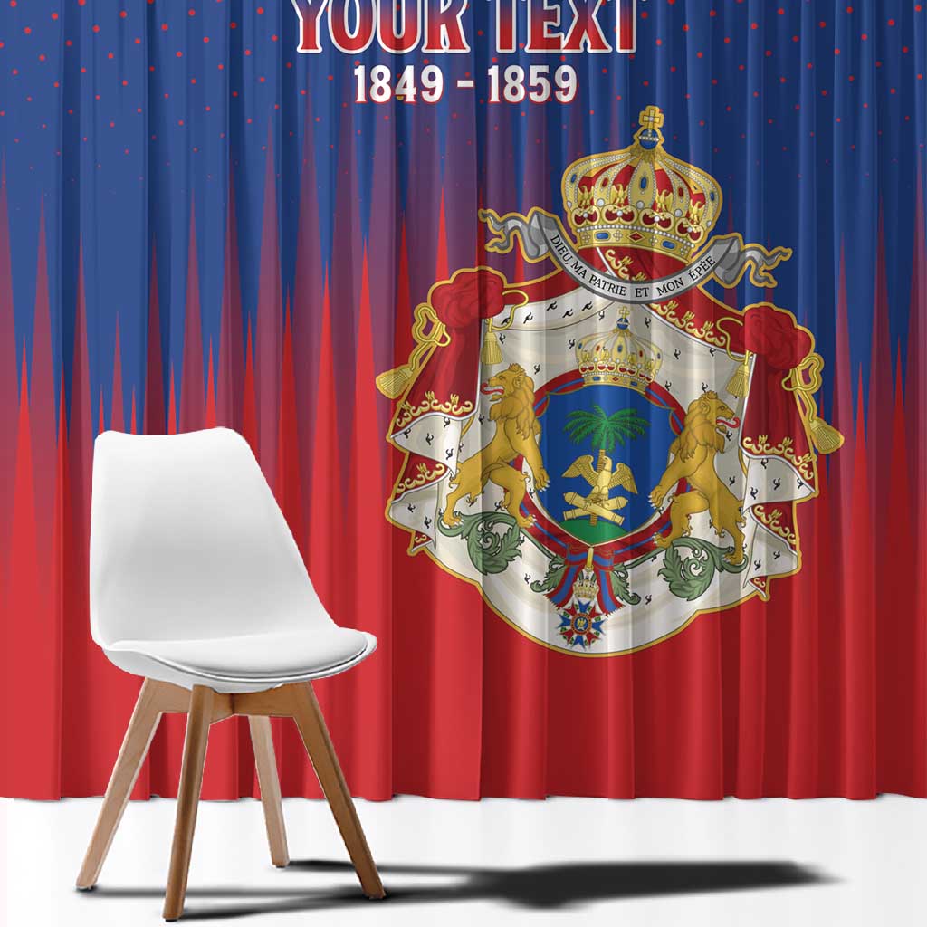 Personalized Anpi an Ayiti Window Curtain Imperial Coat Of Arms Flag Style