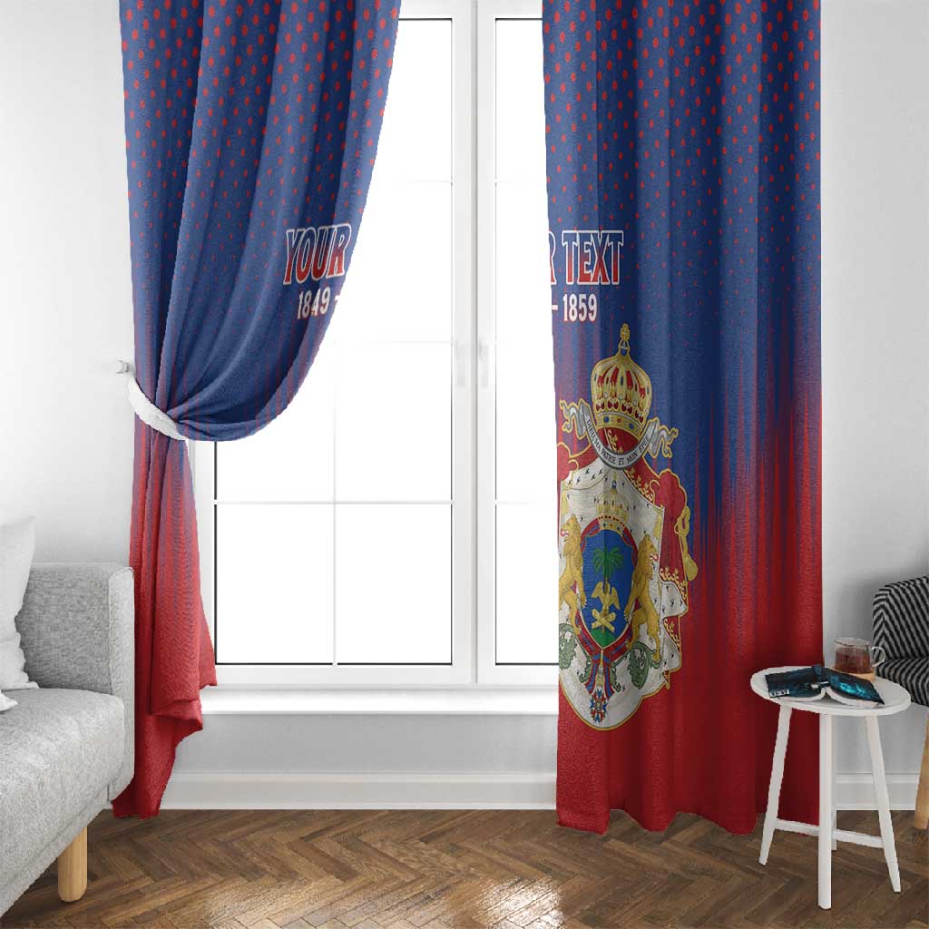 Personalized Anpi an Ayiti Window Curtain Imperial Coat Of Arms Flag Style