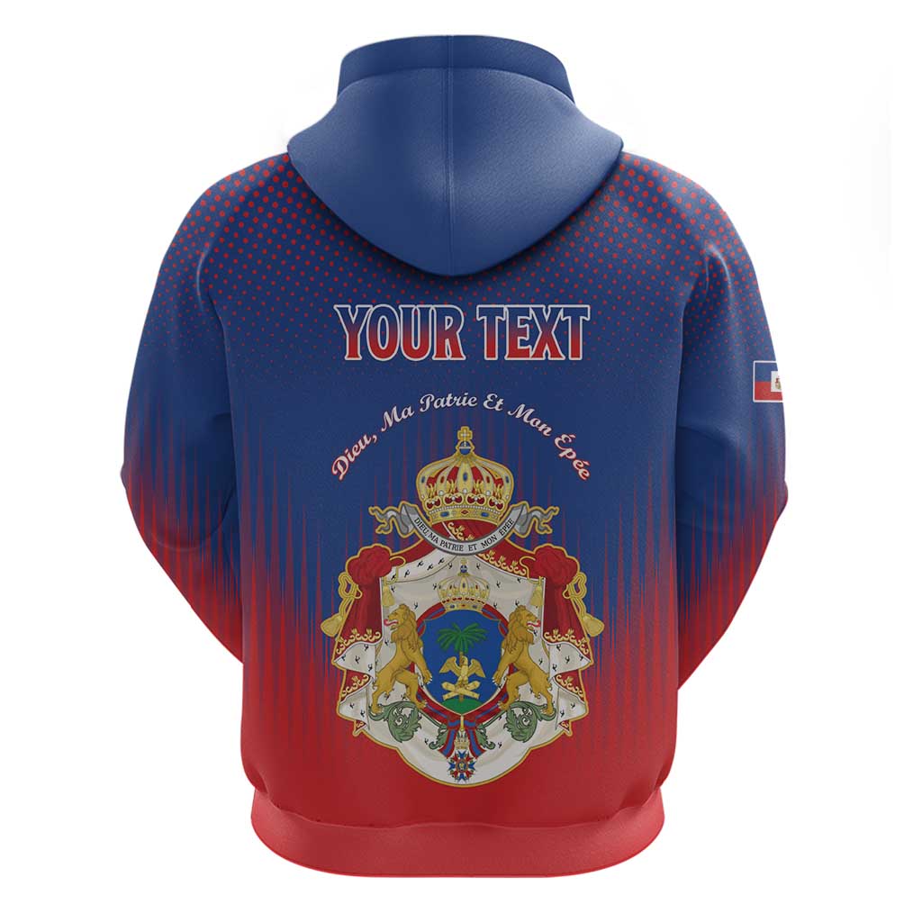 Personalized Anpi an Ayiti Zip Hoodie Imperial Coat Of Arms Flag Style