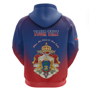 Personalized Anpi an Ayiti Zip Hoodie Imperial Coat Of Arms Flag Style
