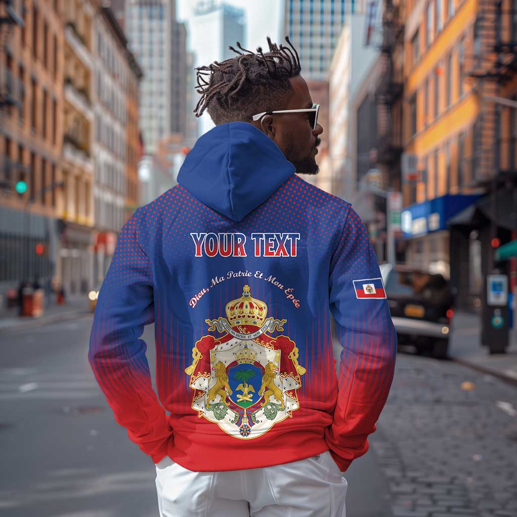 Personalized Anpi an Ayiti Zip Hoodie Imperial Coat Of Arms Flag Style