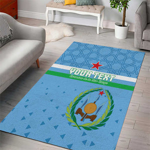 Custom Djibouti Football Area Rug Go Champions