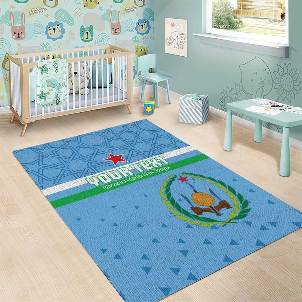 Custom Djibouti Football Area Rug Go Champions