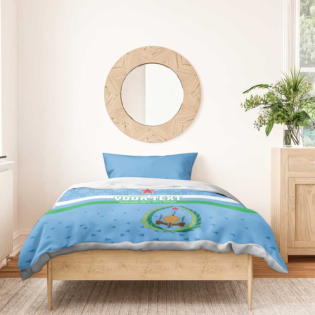 Custom Djibouti Football Bedding Set Go Champions