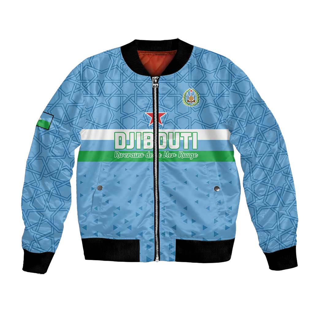 Custom Djibouti Football Bomber Jacket Go Champions