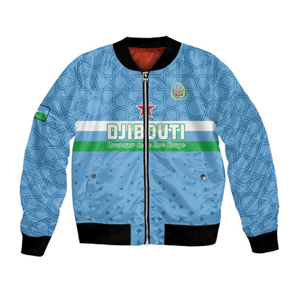 Custom Djibouti Football Bomber Jacket Go Champions