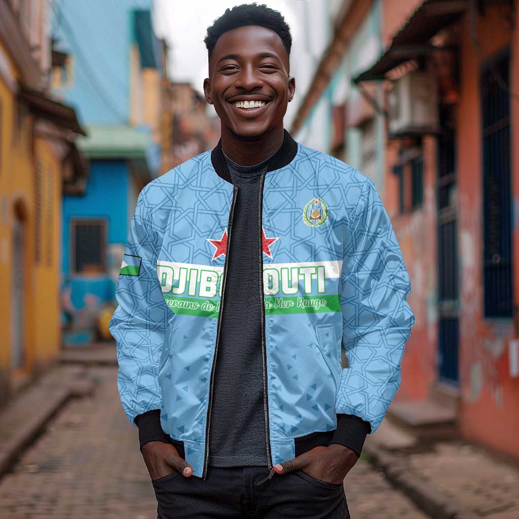 Custom Djibouti Football Bomber Jacket Go Champions