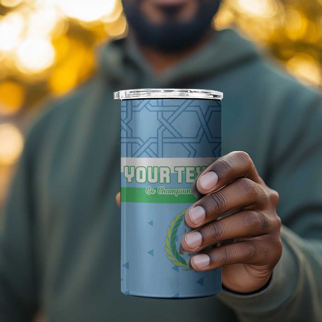 Custom Djibouti Football 4 in 1 Can Cooler Tumbler Go Champions