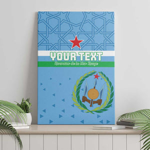 Custom Djibouti Football Canvas Wall Art Go Champions