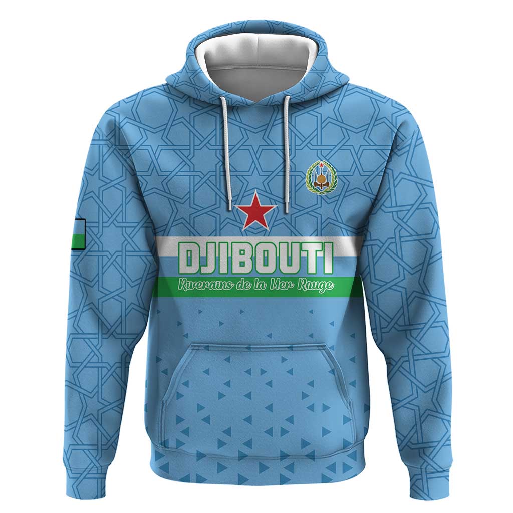 Custom Djibouti Football Hoodie Go Champions