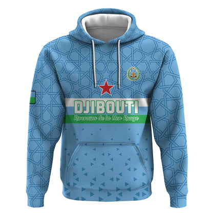 Custom Djibouti Football Hoodie Go Champions