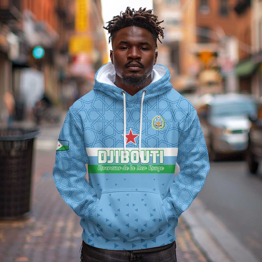 Custom Djibouti Football Hoodie Go Champions