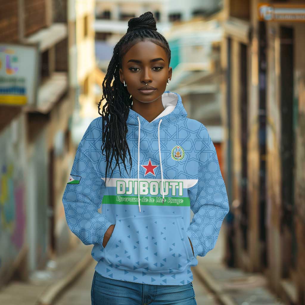 Custom Djibouti Football Hoodie Go Champions