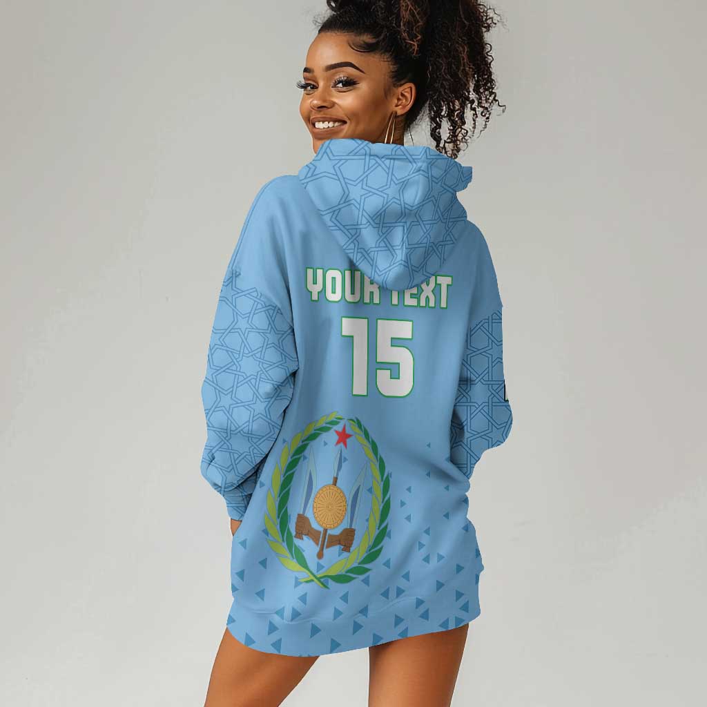 Custom Djibouti Football Hoodie Dress Go Champions