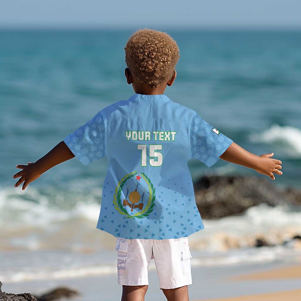 Custom Djibouti Football Kid Hawaiian Shirt Go Champions