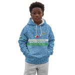 Custom Djibouti Football Kid Hoodie Go Champions