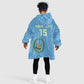Custom Djibouti Football Kid Wearable Blanket Hoodie Go Champions